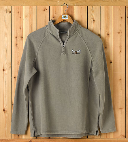 Uber Moose 1/4 Zip Heavy Pique - Taupe