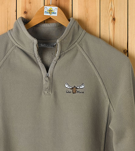 Uber Moose 1/4 Zip Heavy Pique - Taupe