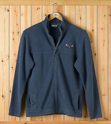 Uber Moose Full Zip Heavy Pique - Royal Blue