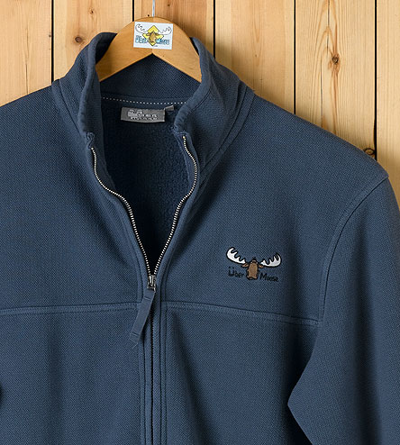 Uber Moose Full Zip Heavy Pique - Royal Blue