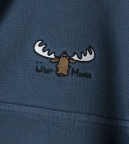 Uber Moose Full Zip Heavy Pique - Royal Blue