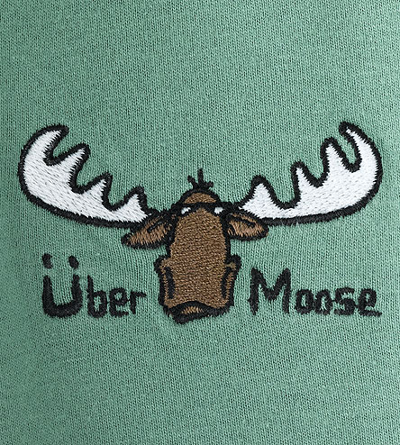 Jersey Polo Button Neck - Embroidered Logo - Green