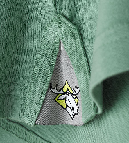 Jersey Polo Zip Neck - Hem Detail - Green