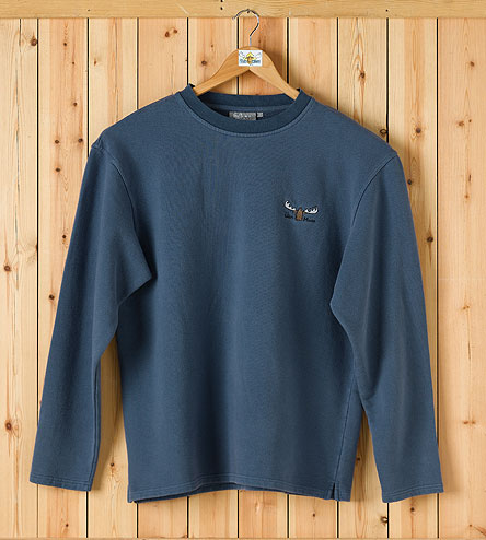 Uber Moose Crew Neck Fleece - Denim