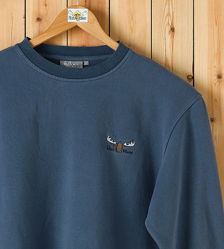 Uber Moose Crew Neck Fleece - Denim