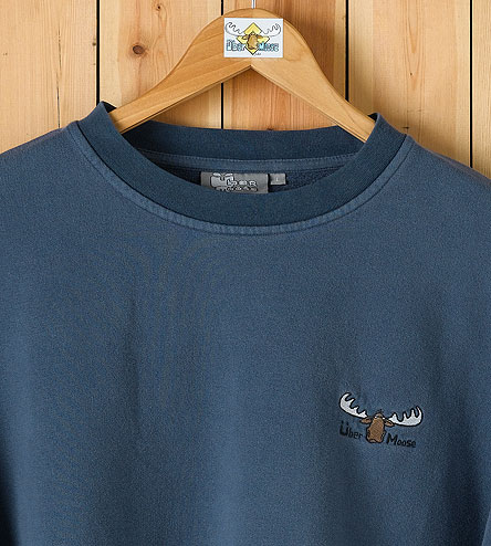 Uber Moose Crew Neck Fleece - Denim