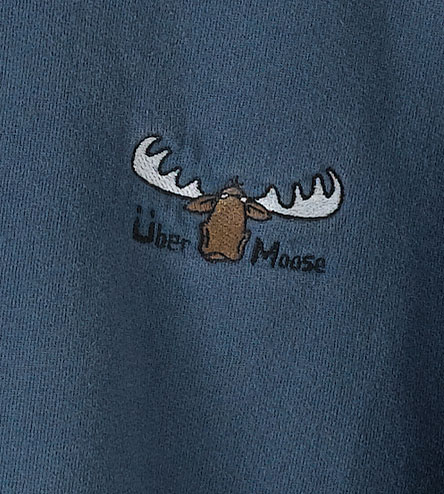 Uber Moose Crew Neck Fleece - Denim