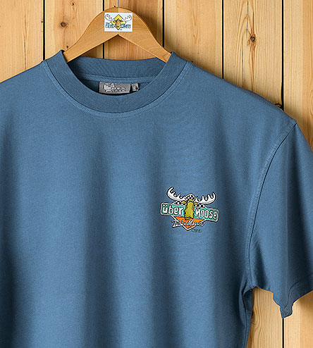 Turbo Mooster T-Shirt - Small Chest Print - Denim