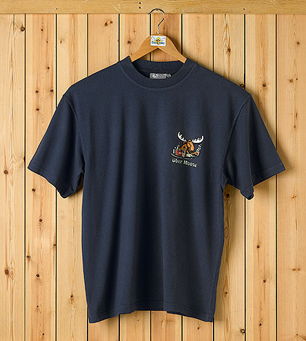 Face Your Beers T-Shirt - Small Chest Print - Indigo