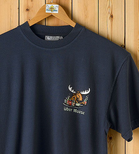 Face Your Beers T-Shirt - Small Chest Print - Indigo