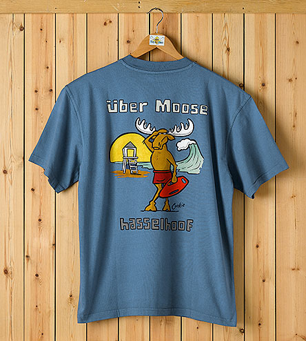 Hasselhoof T-Shirt - Large Back Print - Denim