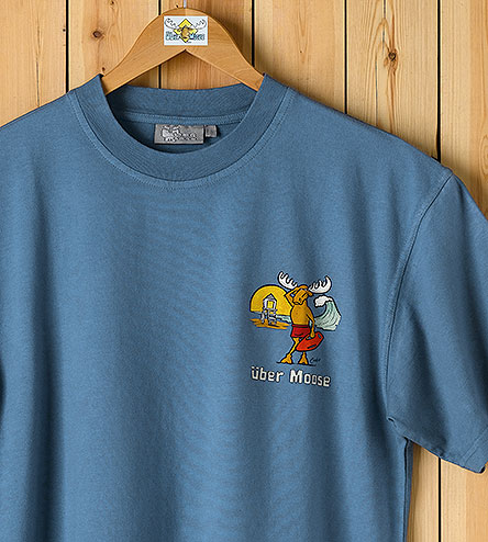 Hasselhoof T-Shirt - Small Chest Print - Denim