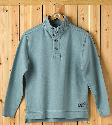 Uber Moose Button Neck Fleece - Lead