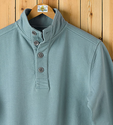 Uber Moose Button Neck Fleece - Lead