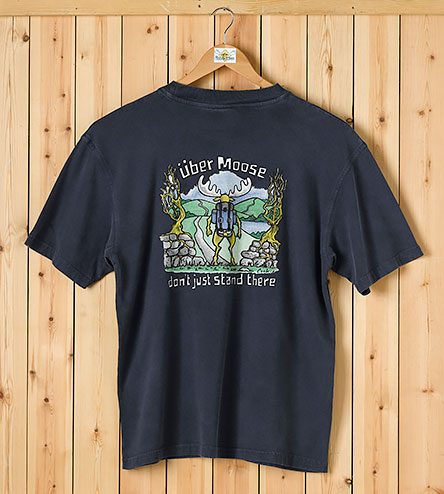 Don't Just Stand There T-Shirt - Large Back Print - Indigo