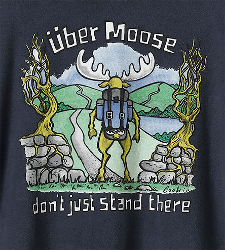 Don't Just Stand There T-Shirt - Large Back Print - Indigo