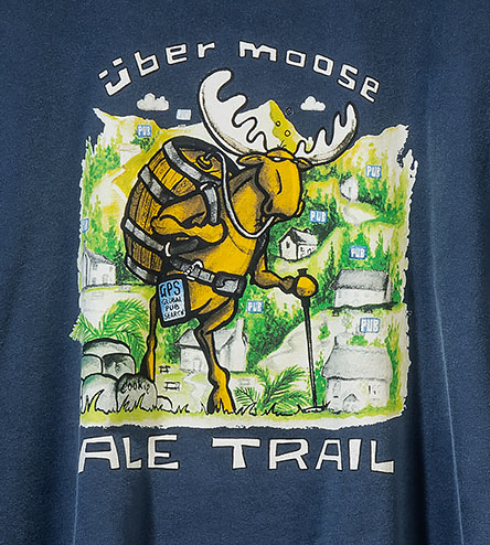 Ale Trail T-Shirt - Large Back Print - Indigo