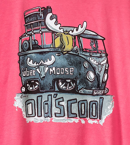 Old's Cool Van T-Shirt - Large Back Print - Pink