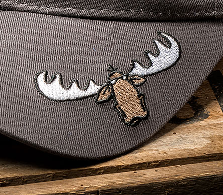 Uber Moose Baseball Cap in Grey - Embroidered Logo