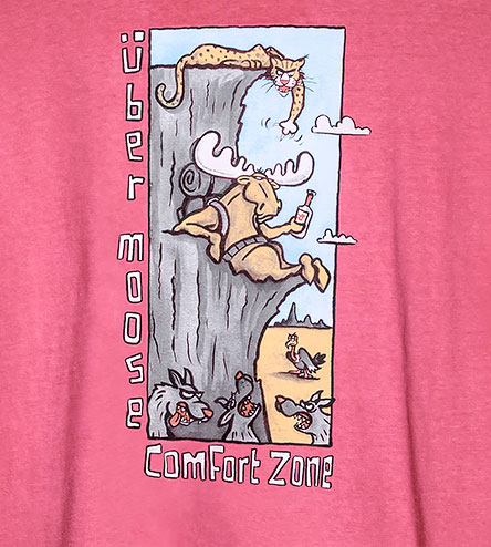 Comfort Zone T-Shirt - Large Back Print - Pink