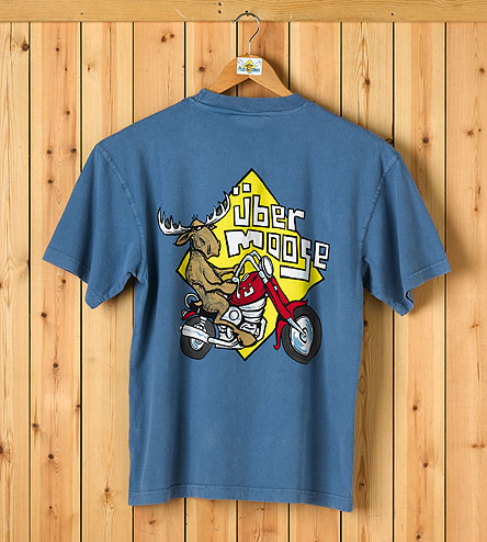 Easy Rider T-Shirt - Large Back Print - Denim