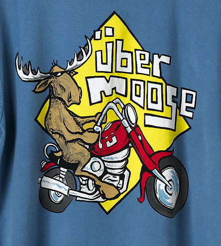Easy Rider T-Shirt - Large Back Print - Denim