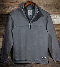 1/4 Zip Fleece in Charcoal